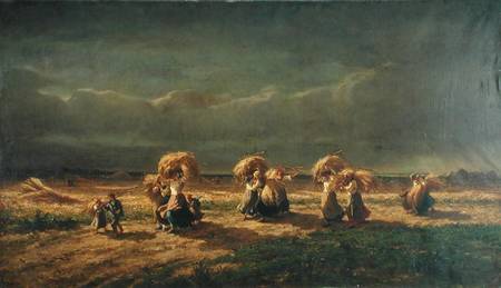Gleaners at Chambaudoin von Pierre Edmond Alexandre Hedouin