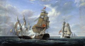 Combat between the French Frigate 'La Canonniere' and the English Vessel 'The Tremendous', 21st Apri 1835