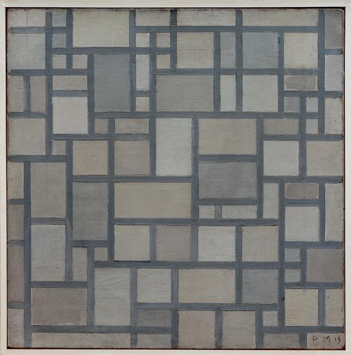Komposition mit Gitterwerk 7 von Piet Mondrian