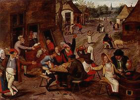 Eine Bauernhochzeit. von Pieter Brueghel d. J.