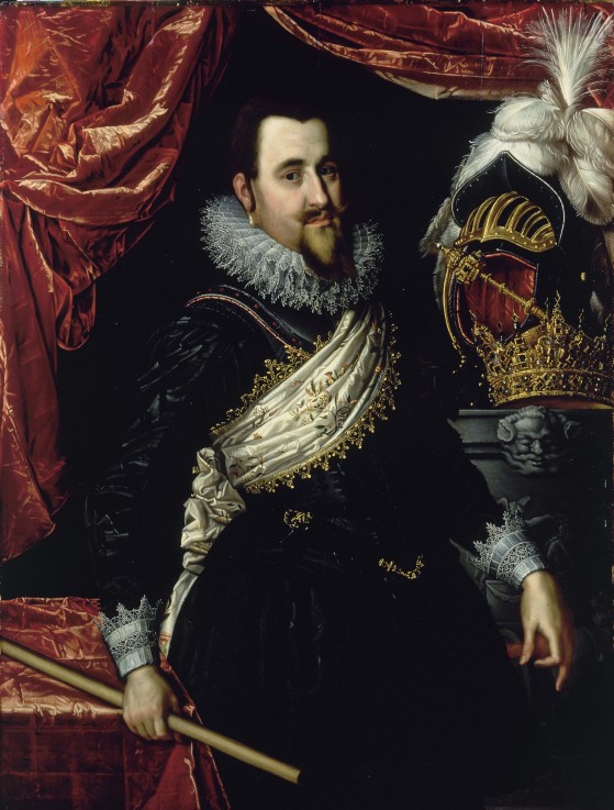 Porträt von König Christian IV. von Dänemark und Norwegen (1577-1648) von Pieter Isaacsz
