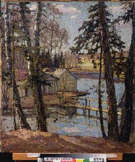 Frühling. Am Weiher 1917