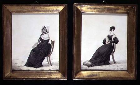 Two Portraits of Widows von Richard Dighton