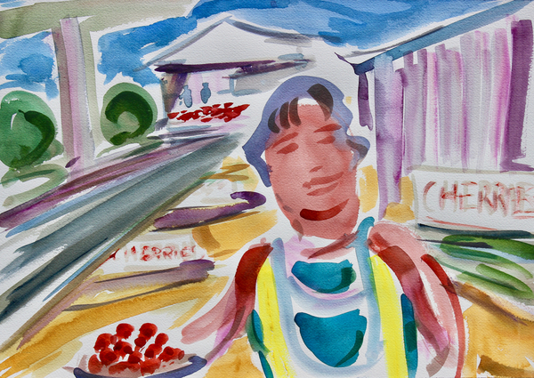 Cherry Seller by the Highway von Richard Fox