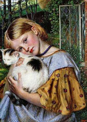 A Girl with a Cat 1860
