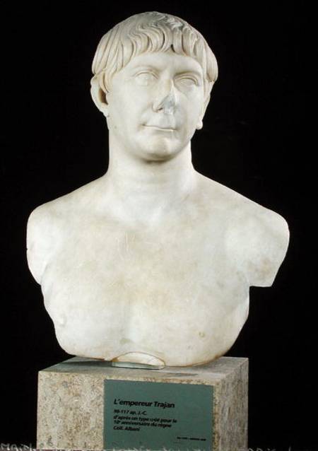 Bust of Trajan (53-117) von Roman