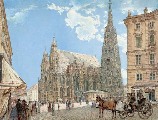 Der Stephansdom in Wien von Rudolf von Alt