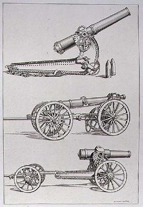Drei Arten von Artilleriegeschützen