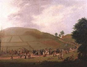 The Election Procession of Sir William Miles (1797-1878) (oil on canvas) 16th
