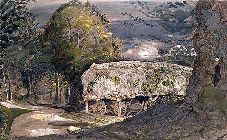 Landscape with Barn, Shoreham von Samuel Palmer