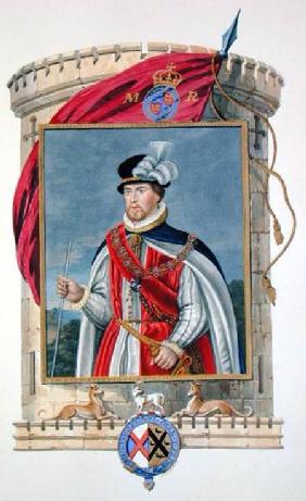 Portrait of John Dudley (1502?-53) Duke of Northumberland from 'Memoirs of the Court of Queen Elizab published