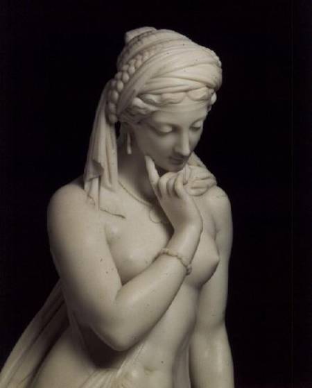 `Greek Slave Girl', marble sculpture von Scipio Tadolini