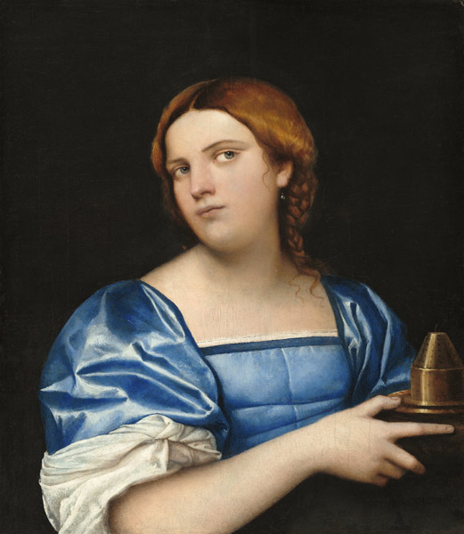 Porträt einer jungen Frau als weise Jungfrau von Sebastiano del Piombo