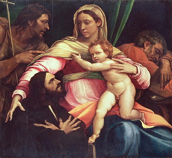 Madonna and Child with SS. Joseph and John the Baptist and a Donor von Sebastiano del (S. Luciani) Piombo