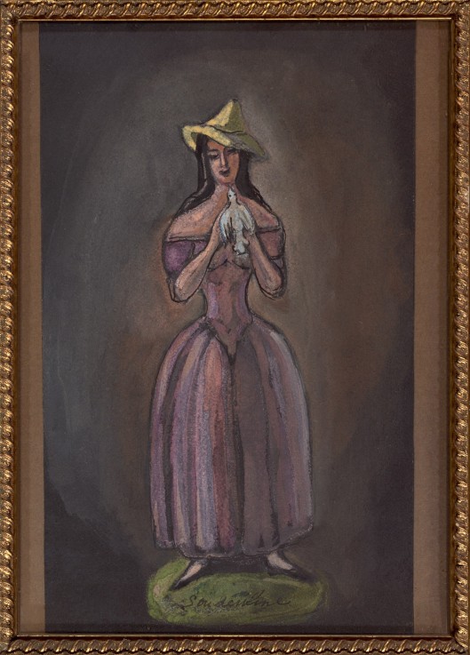 Frau in Violett (Olga Glebowa-Sudeikina) von Sergei Jurijewitsch Sudeikin