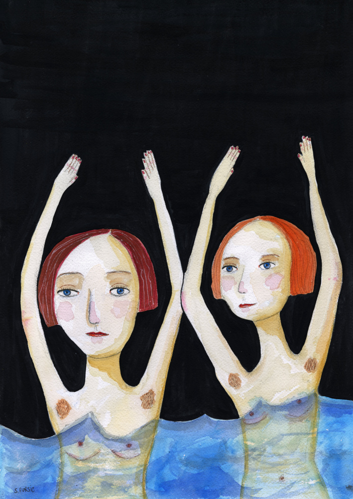 Schwimmende Mädchen von Sharyn Bursic
