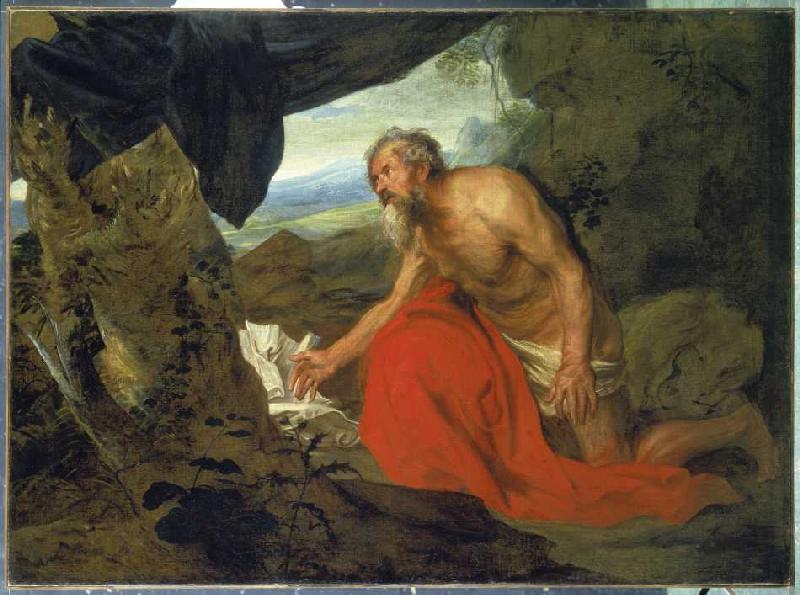 Der büssende Hieronymus. von Sir Anthonis van Dyck