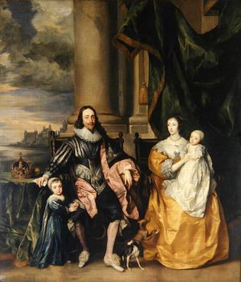 Charles I (1600-49) and his Family (oil on canvas) von Sir Anthony van Dyck