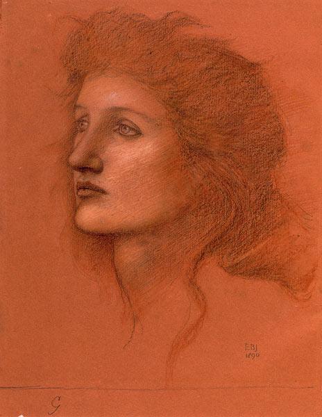 Female Head von Sir Edward Burne-Jones