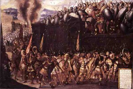 Montezuma (1466-1547), captured by the Spaniards von Spanish School