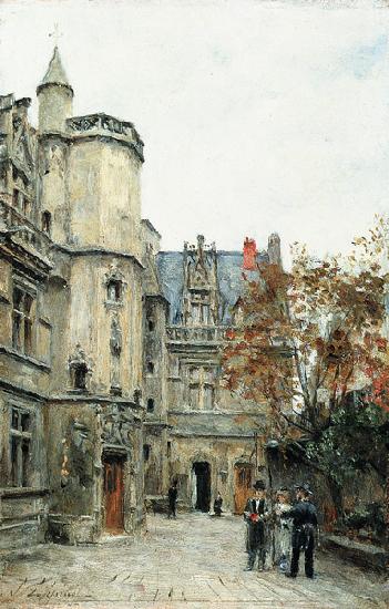 The Courtyard of the Museum of Cluny c.1878-80
