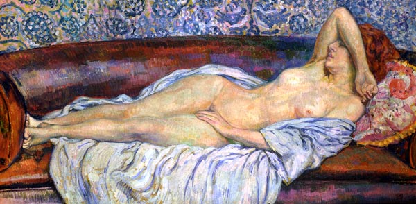 Liegender weiblicher Akt. von Theo van Rysselberghe