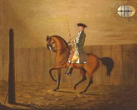 Gentleman on a Bay Horse in a Riding School 1766