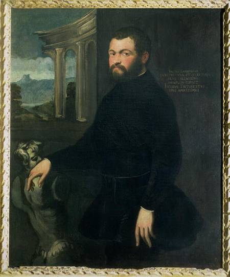 Jacopo Sansovino (1486-1570), originally Tatti, sculptor and State architect in Venice von Tintoretto (eigentl. Jacopo Robusti)
