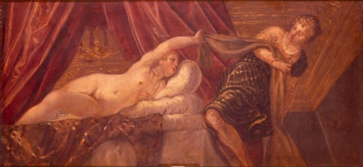 Joseph und die Frau des Potiphar von Tintoretto (eigentl. Jacopo Robusti)