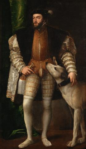 Kaiser Karl V. mit Hund um 1530/33