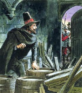 Guy Fawkes, from 'Peeps into the Past', published c.1900 (colour litho) 18th