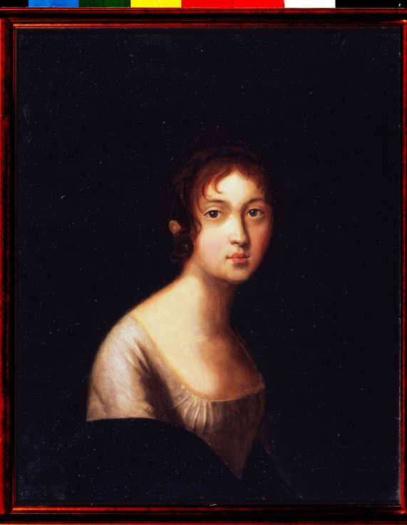 Bildnis Natalia Gontscharowa (Puschkina), die Frau des Dichters Alexander Puschkin (1812-1863) von Unbekannter Künstler