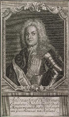 Porträt des Vize-Kanzlers Heinrich Johann Friedrich (Andrei) Graf Ostermann (1687-1747)