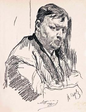 Porträt des Komponisten Alexander Glasunow (1865-1936) 1899