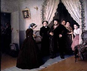 The Governess Arriving at the Merchant's House 1866