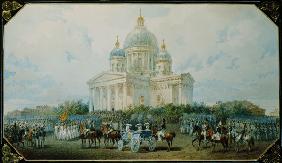 Die Dreieinigkeits-Kathedrale an der Ismailowski-Avenue. 1850. 1850