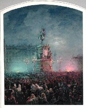 The Unveiling of the Nicholas I Memorial in St. Petersburg 1857