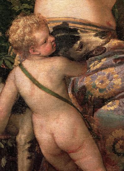 Cupid, detail from Venus and Adonis 1580