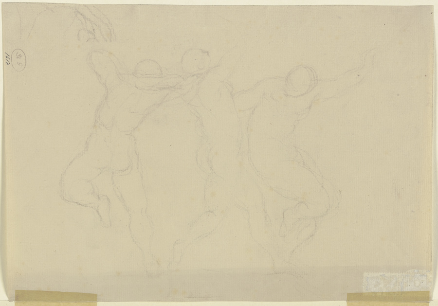 Tanzende männliche (?) Gestalten (Amoretten?) von Victor Müller