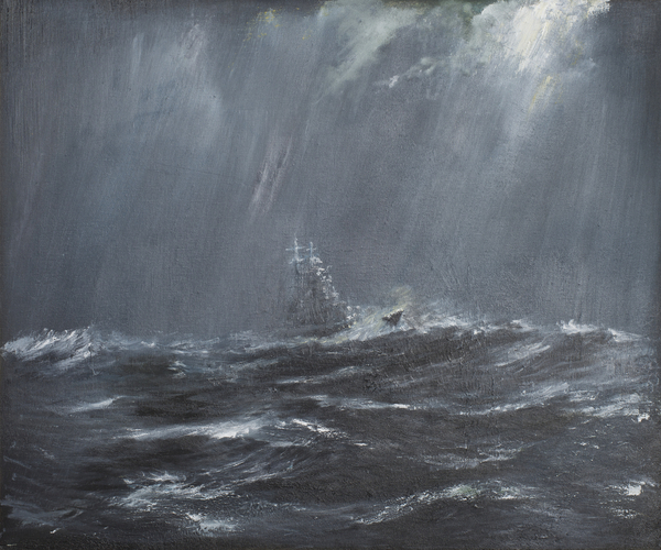 Gneisenau in a Storm North Sea 1940 von Vincent Alexander Booth