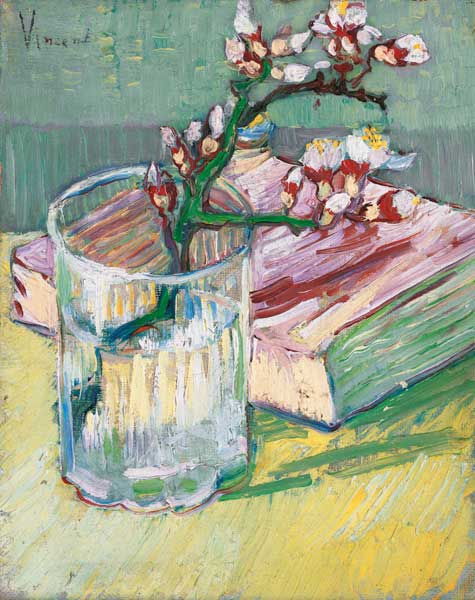 Stillleben mit blühendem Mandelzweig von Vincent van Gogh