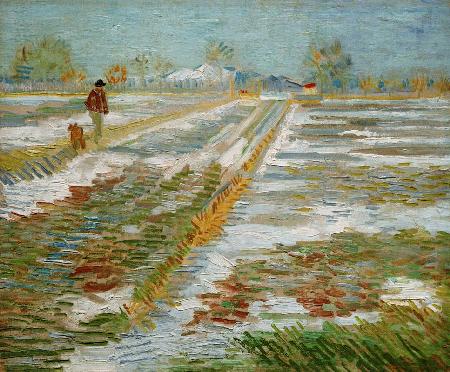 Landschaft mit Schnee 1888