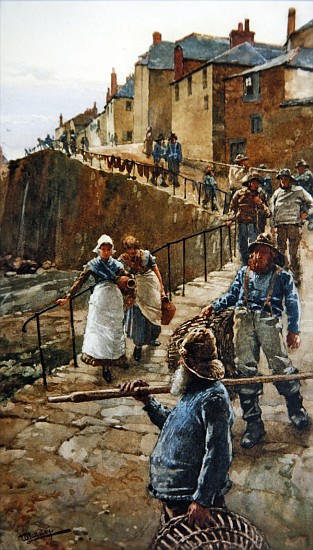 The Quayside, Newlyn von Walter Langley