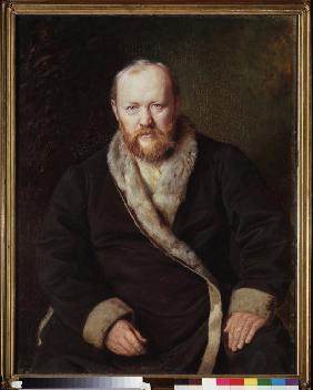 Porträt des Dramatikers Alexander N. Ostrowski (1823-1886) 1871