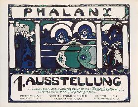 Plakat der ersten Phalanx-Ausstellung (nach einer Zeichnung von Kandinsky) 1901