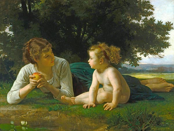 Temptation von William Adolphe Bouguereau