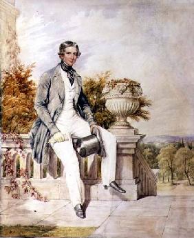 Portrait of a Seated Gentleman on a Terrace 1843  on