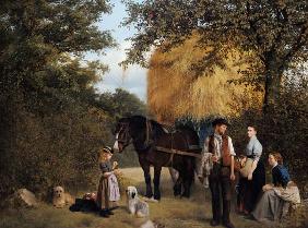 Feierabend der Landarbeiterfamilie 1872