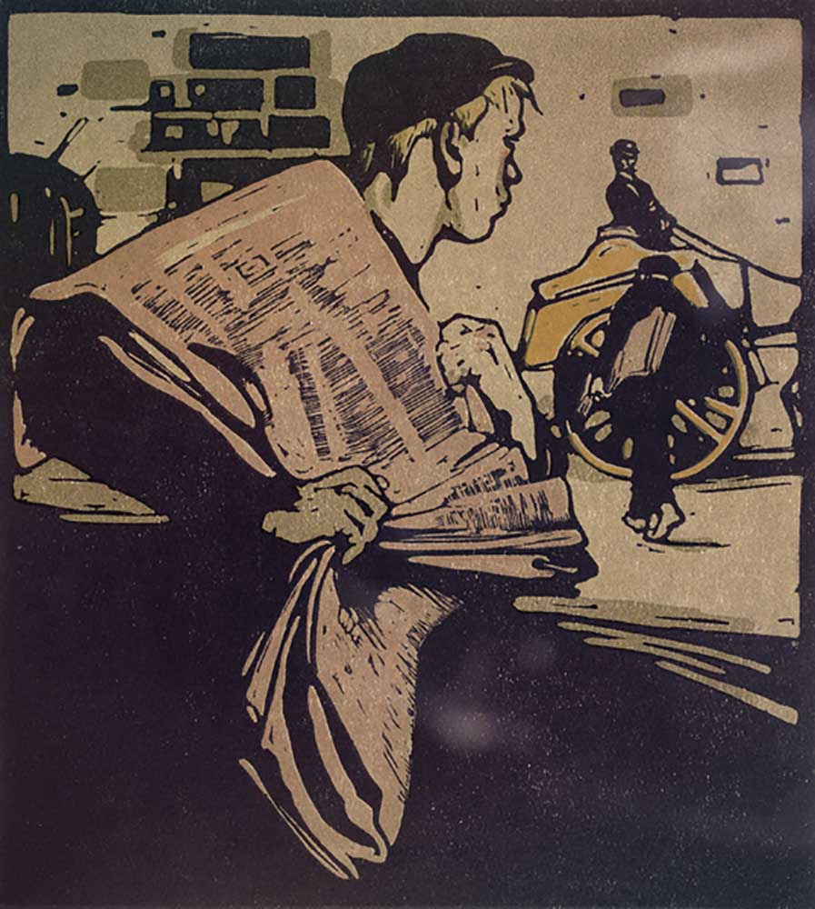 Zeitungsjunge aus London Types, herausgegeben von William Heinemann, 1898 von William Nicholson